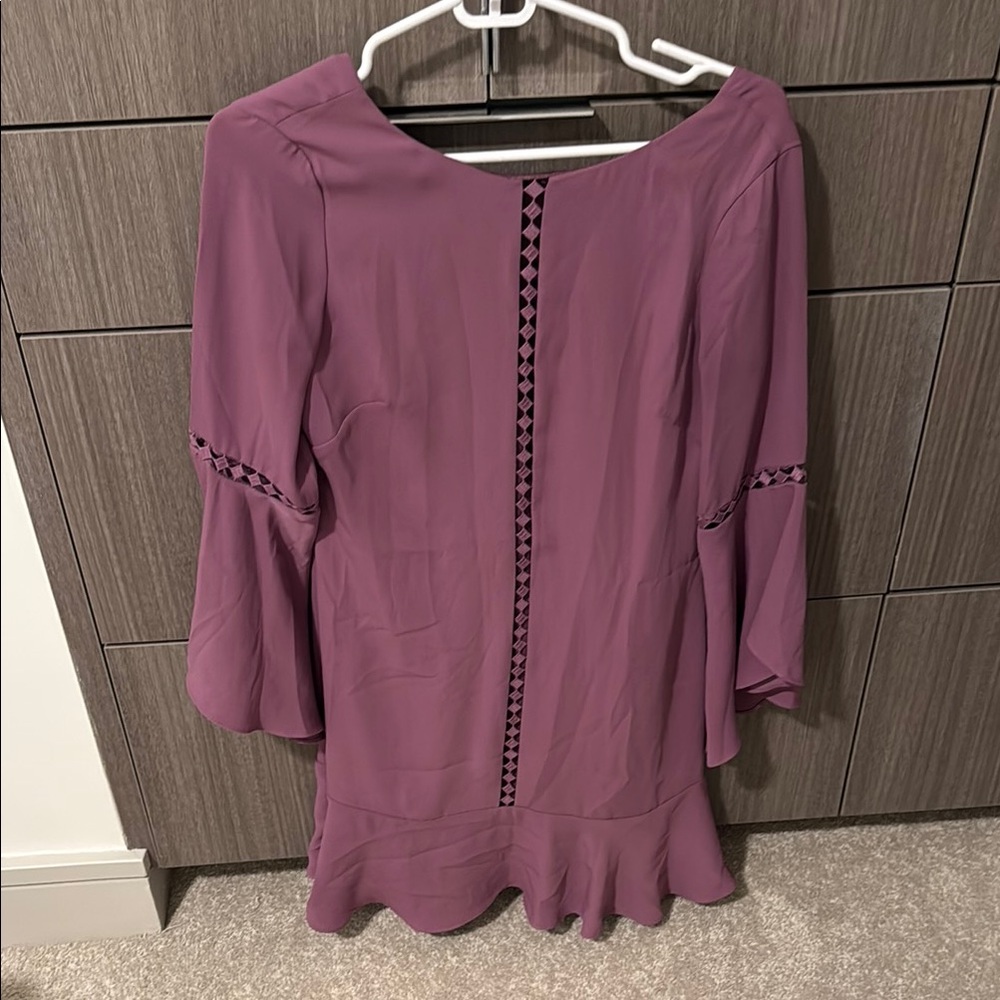 White House Black Market Mauve Long Sleeve Dress